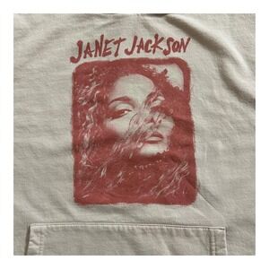 Janet Jackson‎ Graphic Hoodie Sweatshirt XL Pullover Drawstring Music Tour Merch